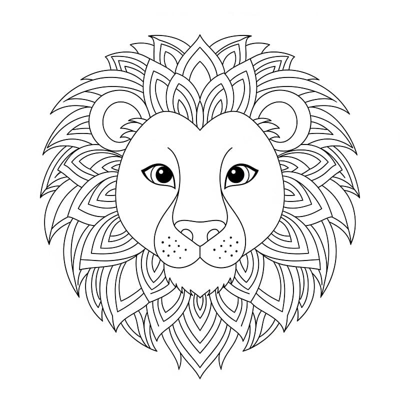 Mandalas Lion 21